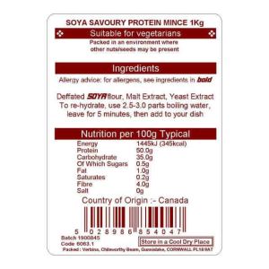 SOYA PROTEIN SAVOURY MINCE   1KG