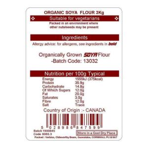 SOYA FLOUR ORG 3KG