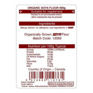 SOYA FLOUR ORG 500G
