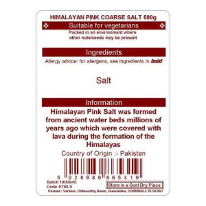 HIMALAYAN COURSE PINK ROCK SALT 500G