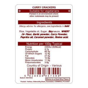 CURRY CRACKERS KOREAN  2.5KG