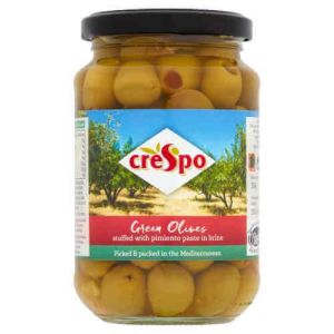 JAR - CRESPO GREEN OLIVES + PIMIENTO 6X198G