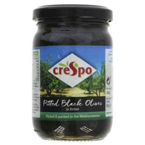 CRESPO BLACK OLIVES PITTED 6X198G