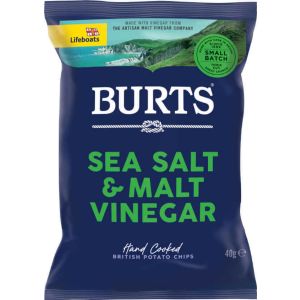 BURTS SEA SALT & MALT VINEGAR 20 X 40G (ORANGE)