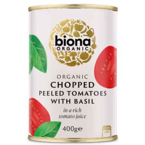 BIONA ORG CHOPPED TOM + BASIL 400G X 12