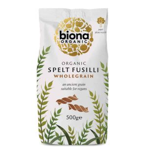 BIONA SPELT WHOLEGRAIN FUSILLI ORGANIC 500G X 10