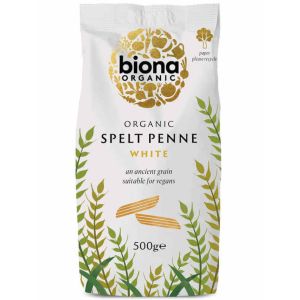 BIONA SPELT WHITE PENNE ORGANIC 500G X 10