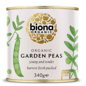 BIONA GARDEN PEAS ORGANIC 340G X 6
