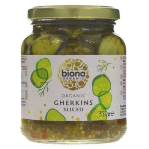 BIONA GHERKINS SLICED ORGANIC 1 X 350G