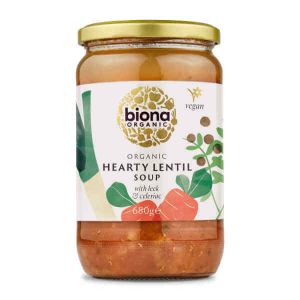 BIONA HEARTY LENTIL SOUP ORGANIC 6X680G