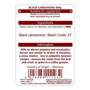CARDAMOMS BLACK 500G