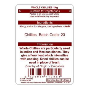 CHILLIES WHOLE KG