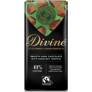 DIVINE DARK CHOCOLATE WITH HAZELNUT TRUFFLE 15X90G
