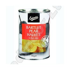 EC PEAR HALVES IN FRUIT JUICE 1 X 411G