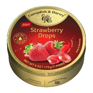 C&H STRAWBERRY DROPS FILLED 1 X 175G
