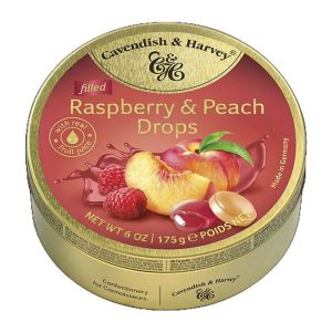 C&H RASPBERRY & PEACH DROPS 1 X 175G