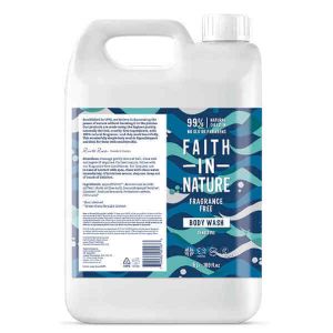 FAITH BODY WASH FRAGRANCE FREE 5LTR
