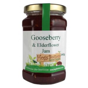 HB GOOSEBERRY & ELDERFLOWER JAM 340G