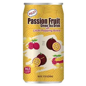 RICO PASSION FRUIT GREEN TEA W/ LITCHI 6 X 340ML