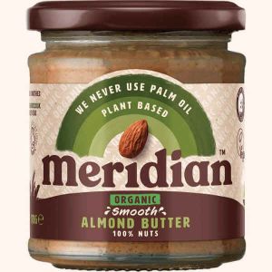 MERIDIAN ORGANIC SMOOTH ALMOND BUTTER 170G X 1