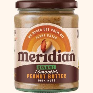 MERIDIAN ORGANIC SMOOTH PEANUT BUTTER NAS 470G X 6