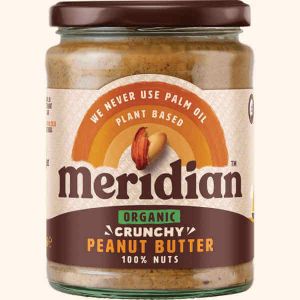 MERIDIAN ORGANIC CRUNCHY PEANUT BUTTER NAS 470G X 6