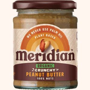 MERIDIAN ORGANIC PEANUT BUTTER CRUNCHY NAS 280G X 6