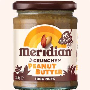 MERIDIAN CRUNCHY PEANUT BUTTER NAS 280G X 6