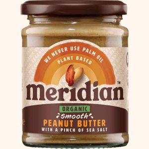 MERIDIAN ORGANIC PEANUT BUTTER SMOOTH WITH SALT 280G X 6