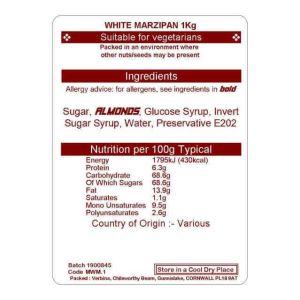 MARZIPAN WHITE 1X1KG