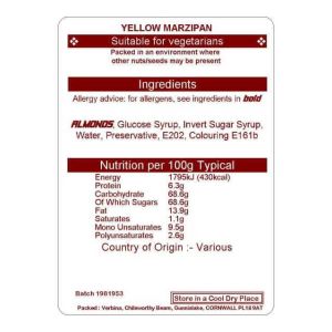 MARZIPAN YELLOW 2X5KG
