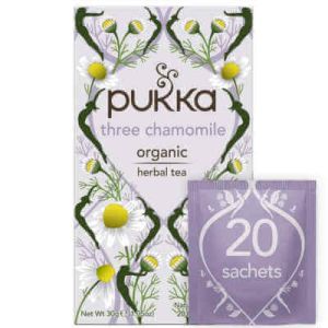 PUKKA THREE CHAMOMILE TEA BAGS 4 X 20