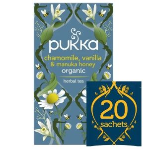 PUKKA CHAMOMILE  VANILLA & MANUKA HONEY TEA BAGS 4 X 20