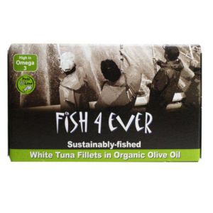 FISH 4 EVER WHITE TUNA FISH IN ORGANIC OLIVE OIL 120G X 1
