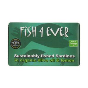 FISH4EVER SARDINES ORG O/OIL/LEMON 1 X 120G