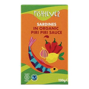 FISH4EVER SARDINES IN ORG PIRI PIRI SAUCE 1 X 120G