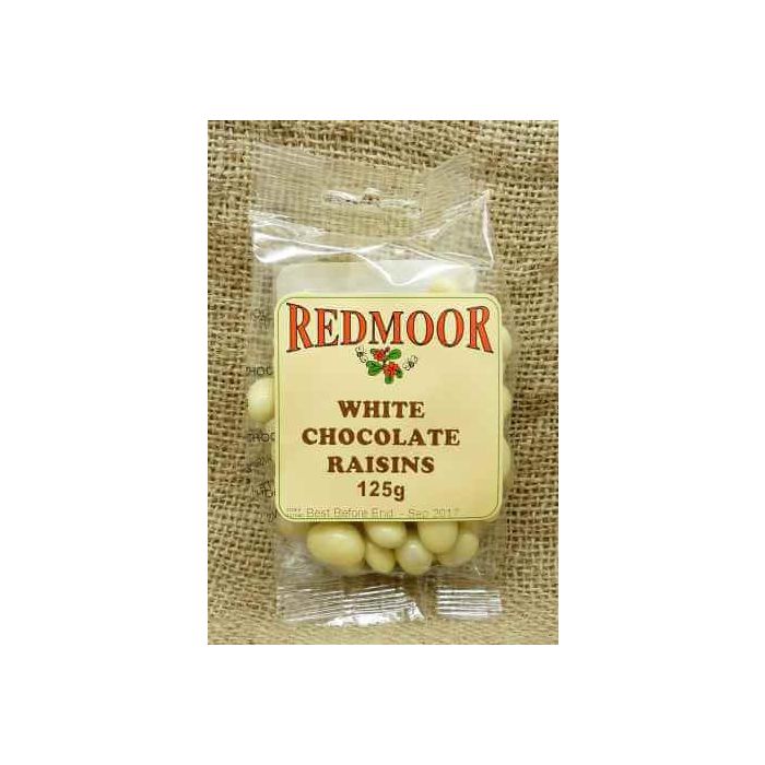 WHITE CHOCOLATE RAISINS 125G