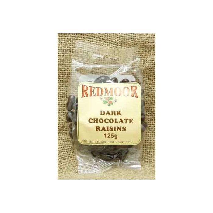 DARK CHOCOLATE RAISINS 125G