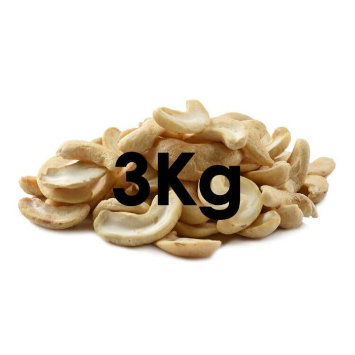 CASHEWS LARGE WHITE PIECES 3KG