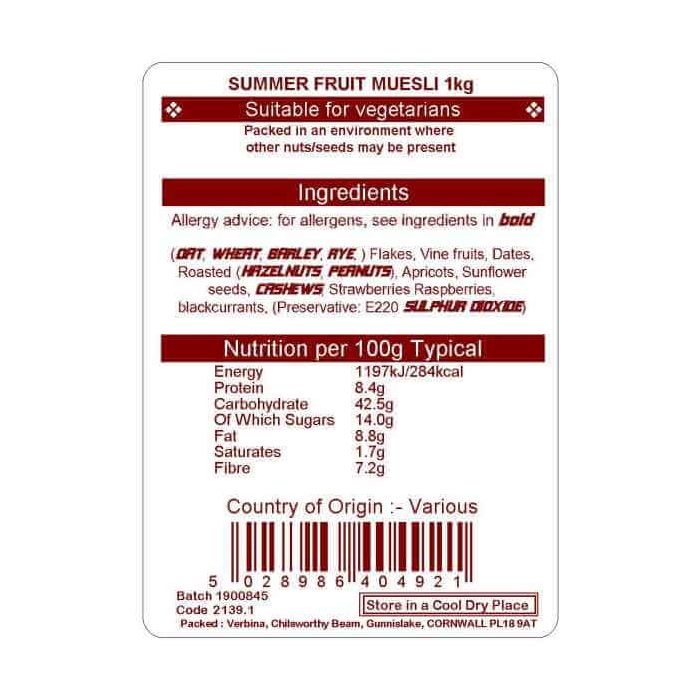 SUMMERFRUITS MUESLI 1KG