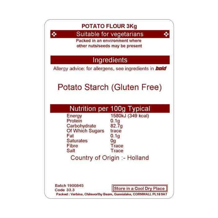 POTATO STARCH 3KG  GLUTEN FREE