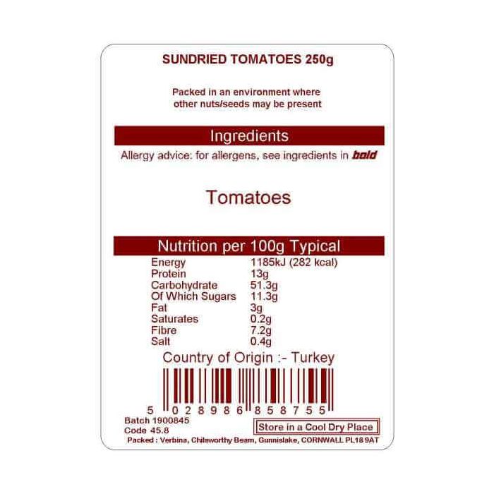 SUNDRIED TOMATOES 250G    TURKEY