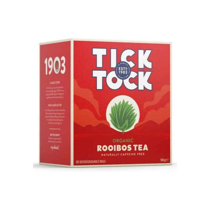 TICK TOCK ORG ROOIBOS 1 X 80S