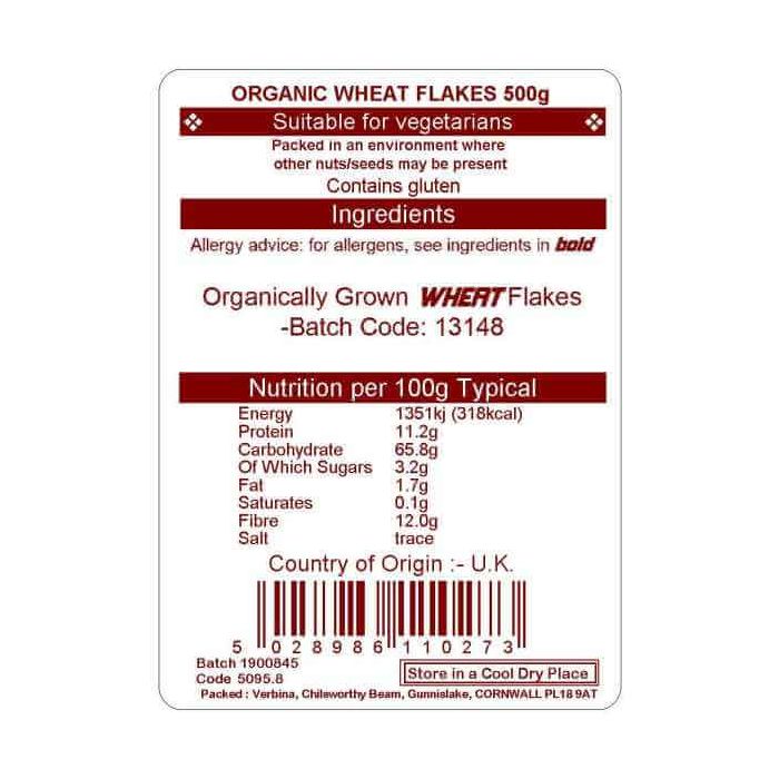 WHEAT FLAKES ORG 500G