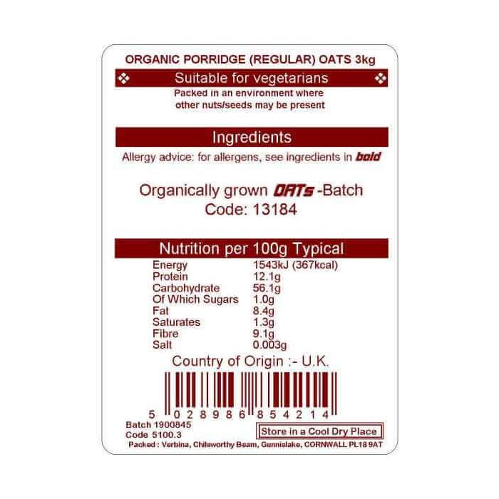 OATS REG ORG. 3KG