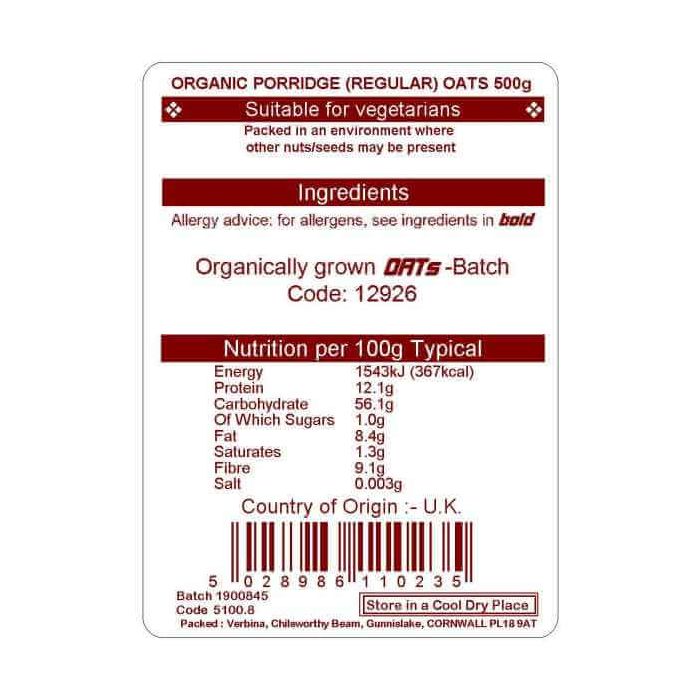 OATS REG ORG. 500G