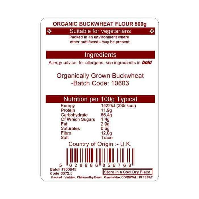 ORGANIC FLOUR BUCKWHEAT 500G