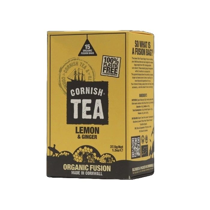 CORNISH TEA ORG FUSION LEMON & GINGER 1 X 15 bags