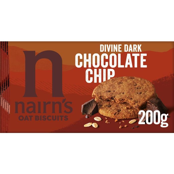NAIRNS WHEAT FREE DARK CHOCOLATE CHIP BISCUITS 200G X 1