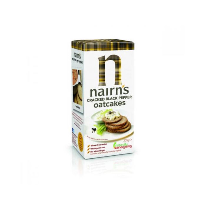 NAIRNS CRACKED BLACK PEPPER OATCAKE 1 X 200G